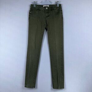 I&M Premium Jeans Womens Size 9 Stretch Low-Rise Skinny Leg Olive Green
